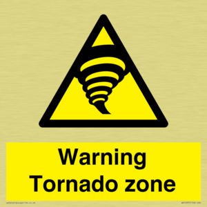 Warning Tornado zone